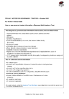 Privacy Notice GOVERNORS & TRUSTEES October 2025
