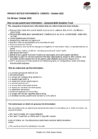 Privacy Notice PARENTS & CARERS October 2025