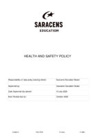 Health and Safety Policy October 2026